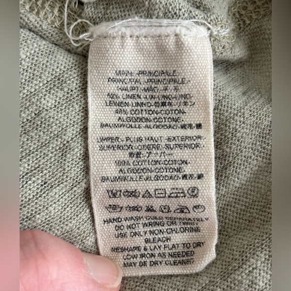 Free People Olive Down Under Linen & Cotton Henley Top - Picture 6 of 6